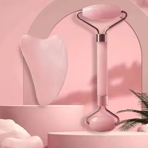 Rodillo de masaje facial de jade